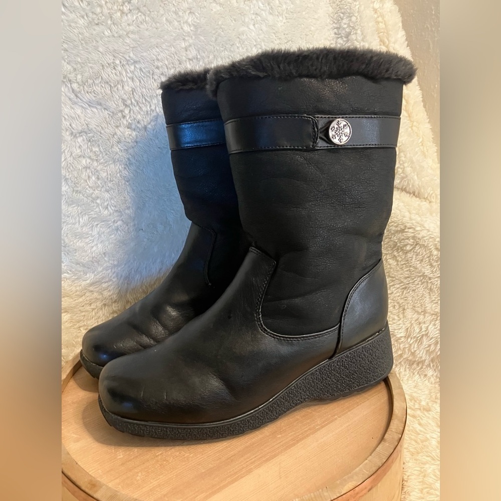 Weathermates Khombu Vegan Leather Faux Fur Boot Size 11M - Picture 2 of 12